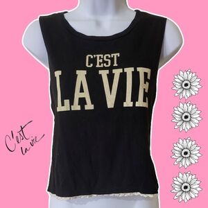 Y2K Coquette Black Graphic Crop Tank